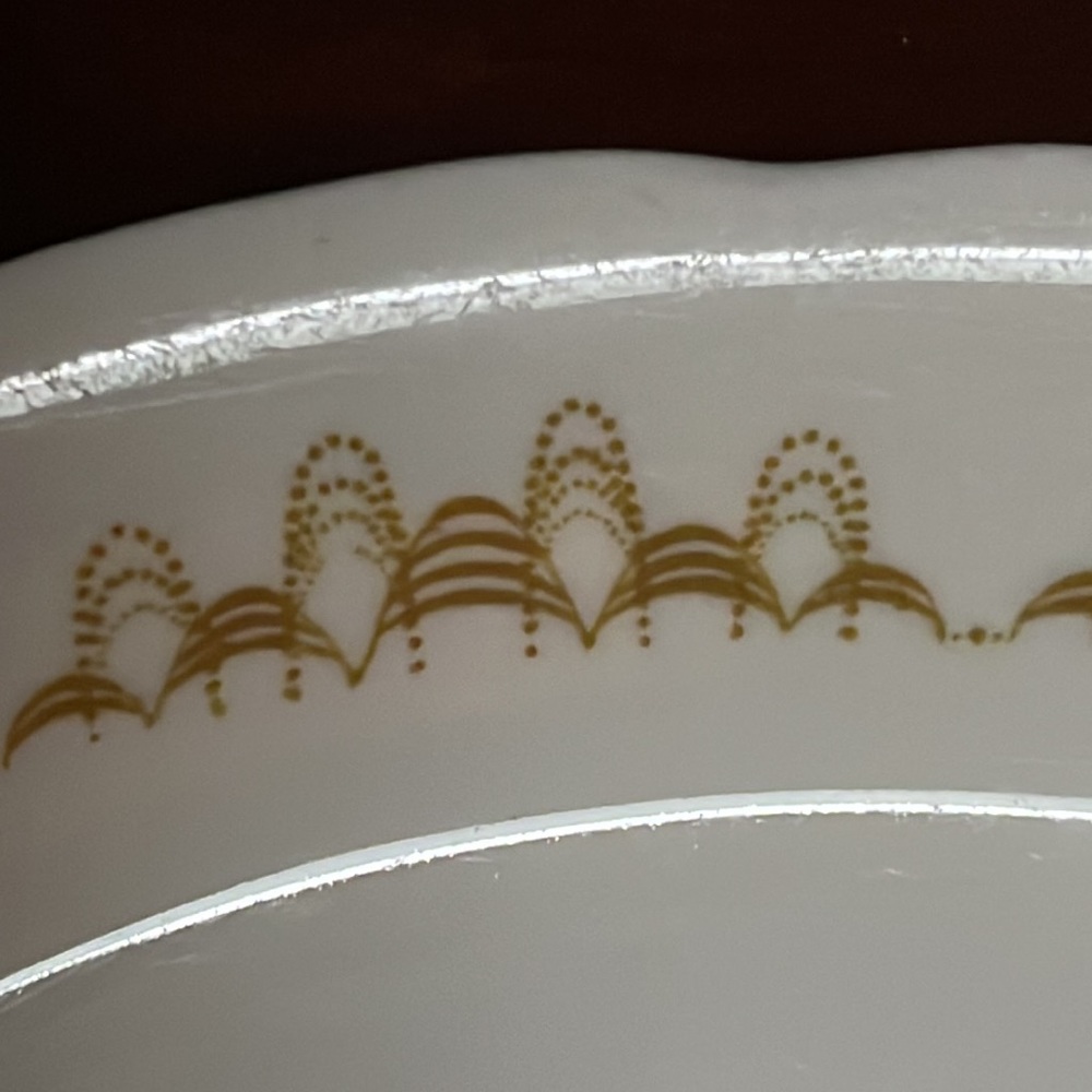 Art Deco 10" Atomic Oval Platter Buffalo China Restaurant Ware BUF4, "Colonnade" - Picture 3 of 8